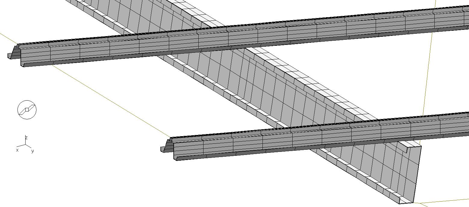 detail de rail pour panneaux photovoltaique sur panne