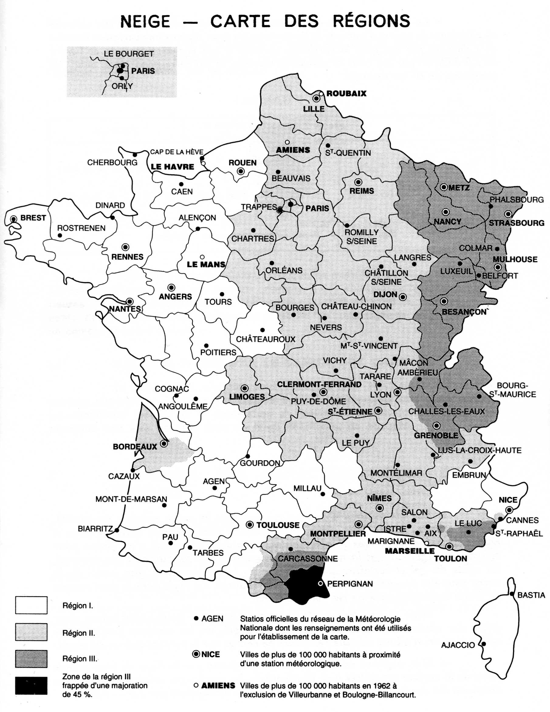 NV65 1965 regions de neige en France